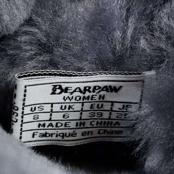 Bearpaw Womens Gray Suede Winter Boots Size 8 With Faux Fur Lining & Durable - Picture 8 of 9